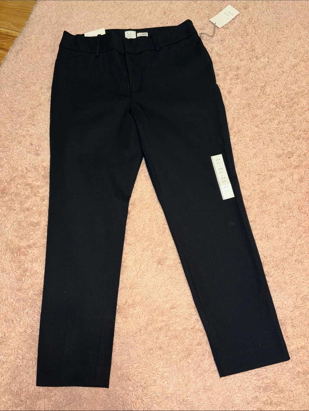 NWT a new day skinny ankle high rise bi-stretch black size 12 R